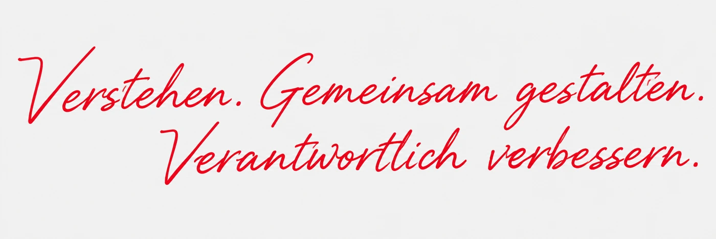 Verstehen. Gemeinsam gestalten. Verantwortlich verbessern.